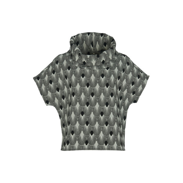 Kozan Suki Top in the monochrome Geisha print SH-4084