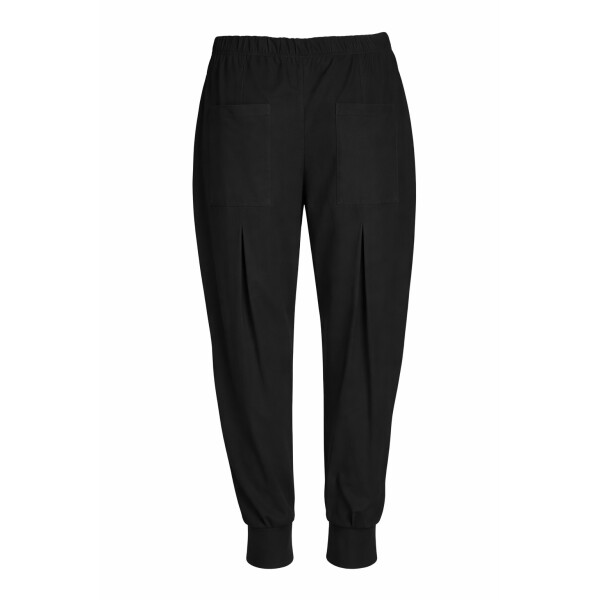 Naya cuff trousers in black with inverted pleat and patch pockets – Naya Clothing NAS26207
